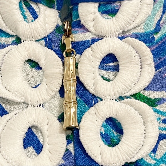Lilly Pulitzer Jane Shift Dress Blue Resort Canopy Chaos Size 2 - Picture 6 of 13